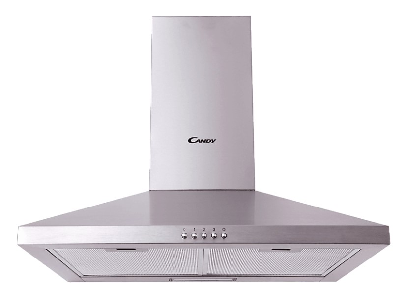 Candy CCE116/1XGG falra szerelhető kürtös konyhai elszívó,inox,60x45x83.6cm