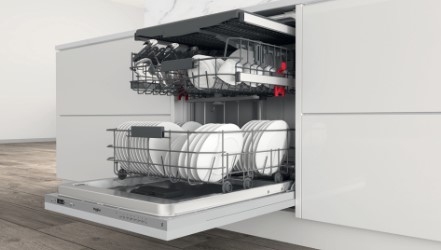 Whirlpool WIC3C26F teljesen beépíthető mosogatógép,14 terítékes,59.8x55.5x82cm, automatikus ajtónyitás