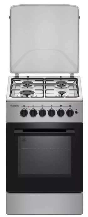 Hausmeister HM5020 ML kombinált tűzhely, fém dísztető INOX főzőfelület, 58L, 6 funkciós elektromos sütővel, 50x60x83 cm 