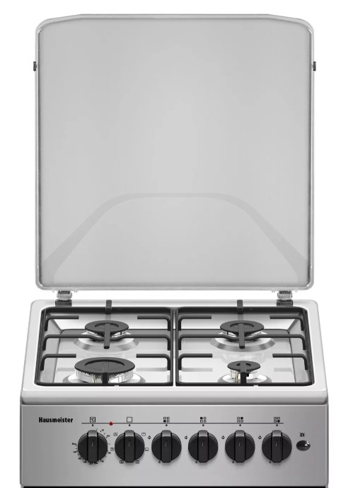 Hausmeister HM5020 ML kombinált tűzhely, fém dísztető INOX főzőfelület, 58L, 6 funkciós elektromos sütővel, 50x60x83 cm 