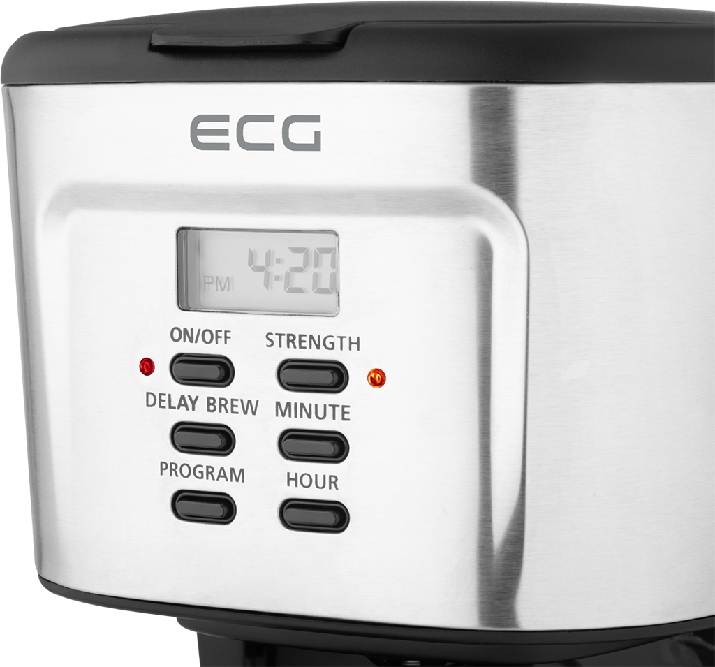 ECG KP 2125 filteres tea kávéfőző,1.5L,fekete/inox szín,900W