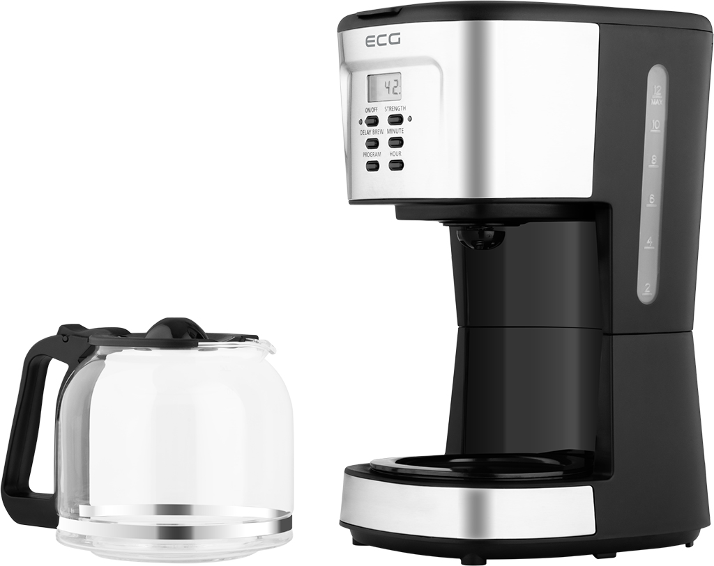 ECG KP 2125 filteres tea kávéfőző,1.5L,fekete/inox szín,900W