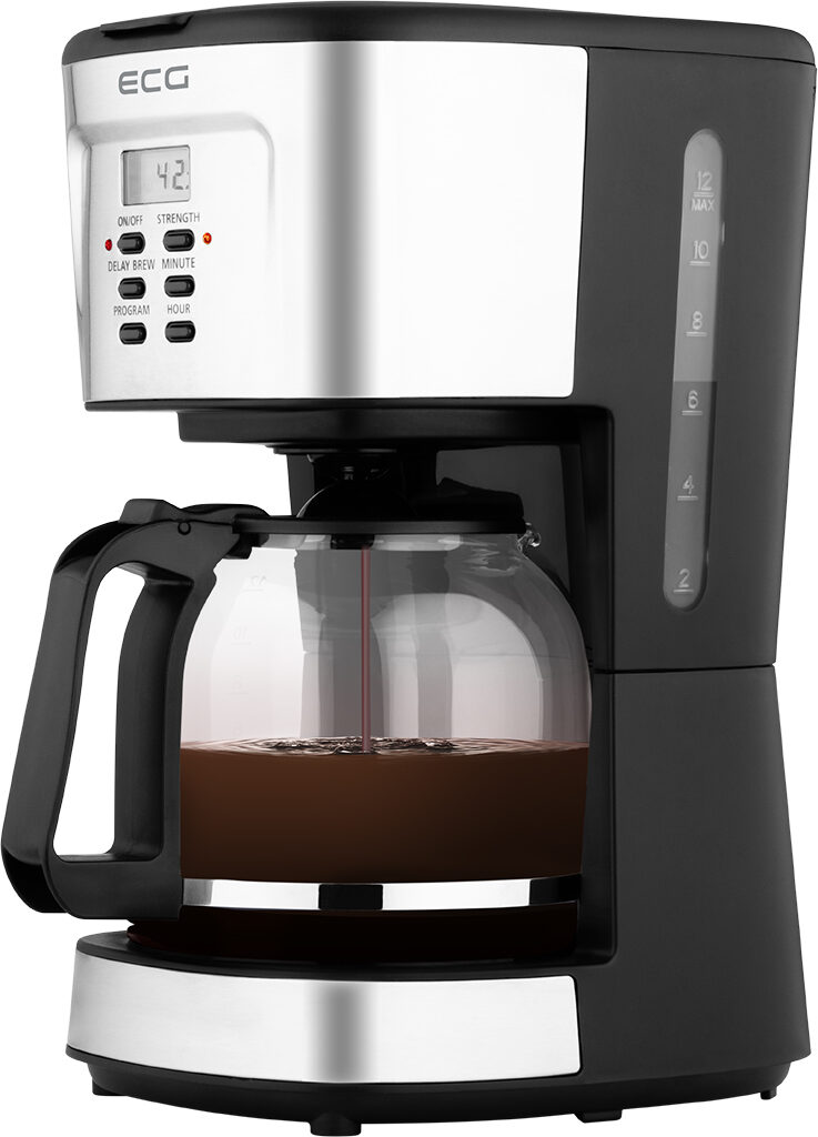 ECG KP 2125 filteres tea kávéfőző,1.5L,fekete/inox szín,900W