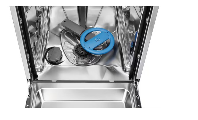 Electrolux EEM63301L teljesen beépíthető keskeny mosogatógép, inverter motor, 3kosár, automatikus ajtónyitás, 44.6x55x81.8 cm 