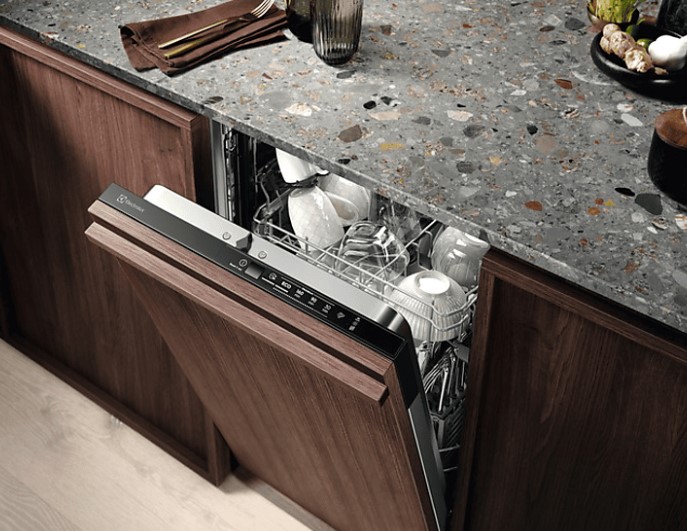 Electrolux EEA12100L teljesen beépíthető 9 terítékes keskeny mosogatógép,44.6x55x81.8cm