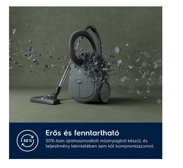 Electrolux EB61C1OG porzsákos porszívó, óceán zöld szín, 850W