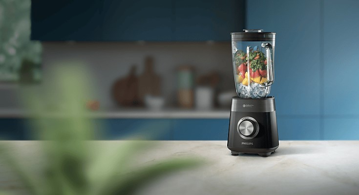 Philips HR3030/00 turmixgép, 1200W, 2L, üveg kehely, fekete 