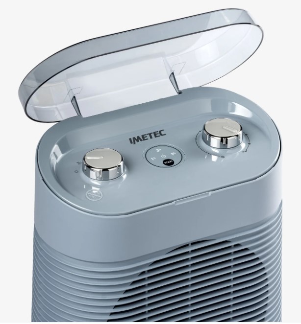 Imetec 4029 Silent Power hősugárzó,2000W,fagyás elleni védelem,időzíthető lekapcsolás,használható akár fürdőszobában is,halk működés,szürke/zöld guacamole szín 