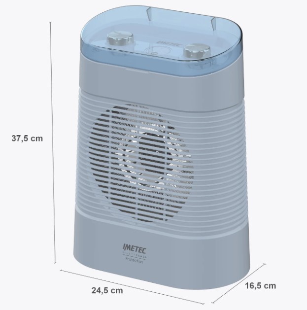 Imetec 4029 Silent Power hősugárzó,2000W,fagyás elleni védelem,időzíthető lekapcsolás,használható akár fürdőszobában is,halk működés,szürke/zöld guacamole szín 