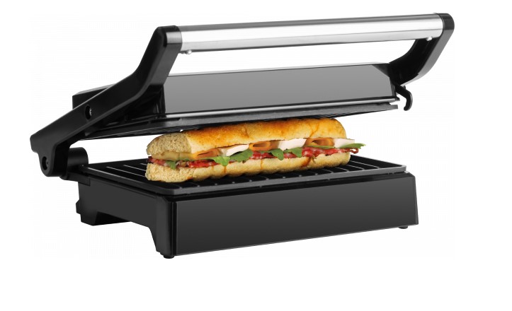 ECG S 3070 Panini Power mini grill,inox/fekete 