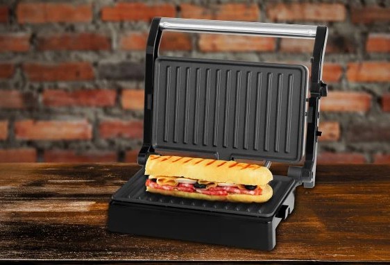 ECG S 3070 Panini Power mini grill,inox/fekete 