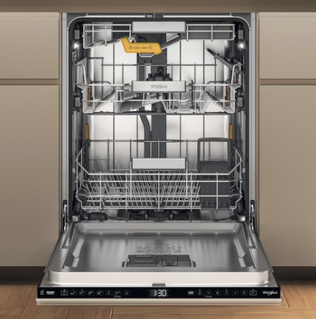 Whirlpool W8I HF58 TU teljesen beépíthető mosogatógép, 14 teríték, 3 kosár, 60cm, automatikus ajtónyitás funkció 