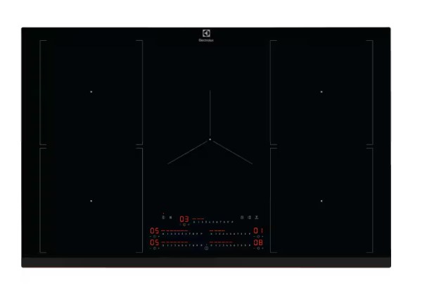 Electrolux EIV84550 beépíthető indukciós kerámialap, Bridge összekapcsolható főzőzónával, fekete, 78x52x4.4 cm 