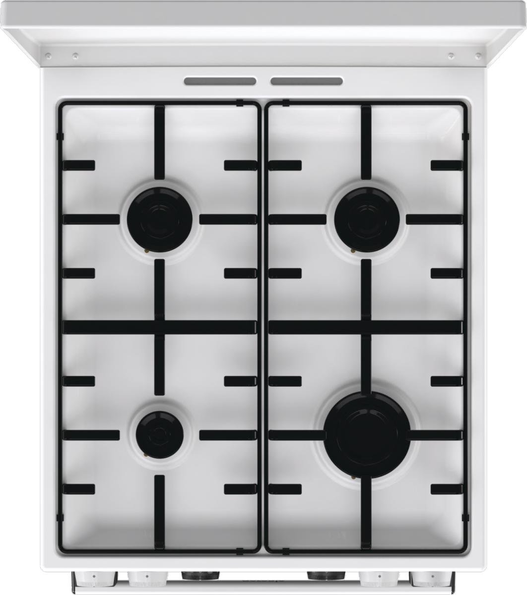 Gorenje GK5C64WH kombinált tűzhely, 70 l, AirFry, hőlégbefúvás, digitális programóra, kihúzható teleszkópos sínpárral, fém dísztető, lassú sütőajtó záródás, 50x59.4x85 cm