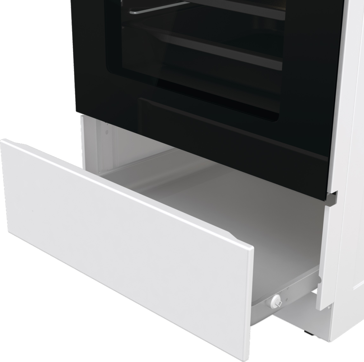 Gorenje GK5C64WH kombinált tűzhely, 70 l, AirFry, hőlégbefúvás, digitális programóra, kihúzható teleszkópos sínpárral, fém dísztető, lassú sütőajtó záródás, 50x59.4x85 cm