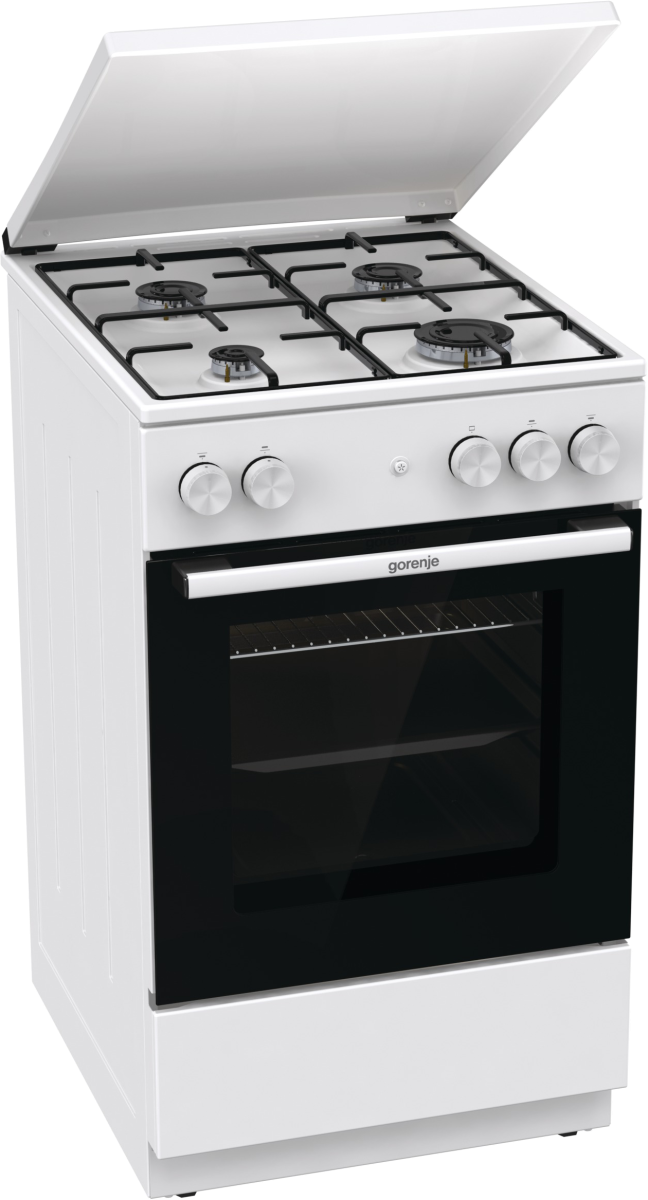 Gorenje GG5A14WJ gáztűzhely, elektromos szikragyújtás, 70L, fém dísztető, 50x59.4x85cm 
