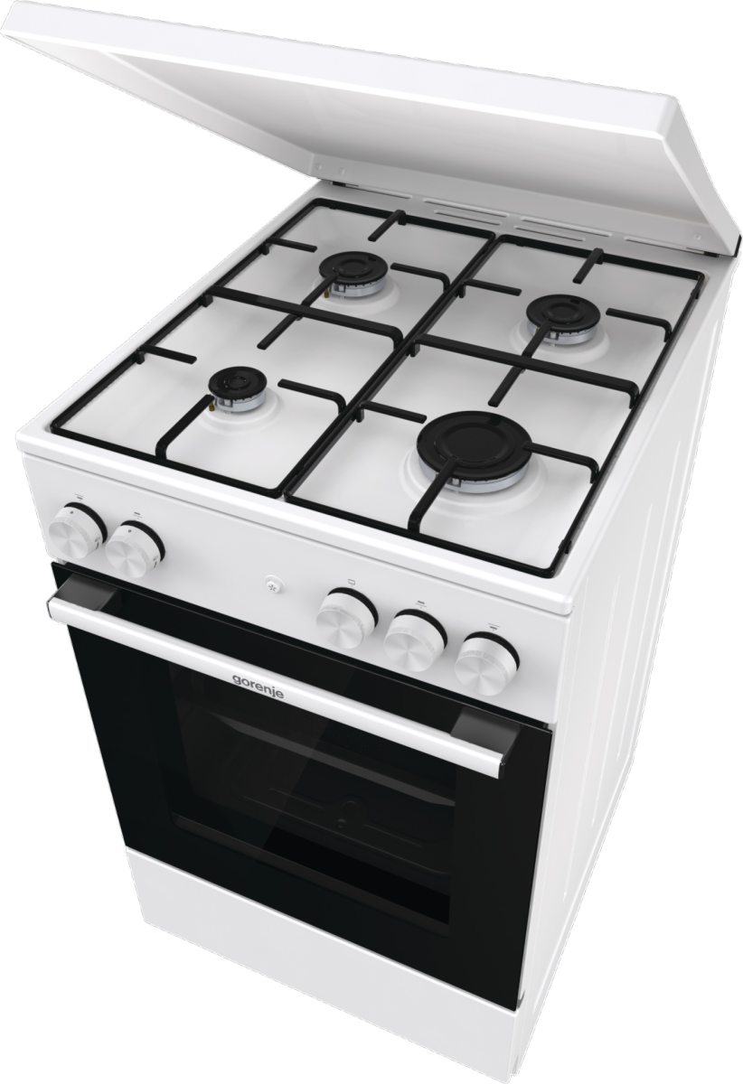Gorenje GG5A14WJ gáztűzhely, elektromos szikragyújtás, 70L, fém dísztető, 50x59.4x85cm 
