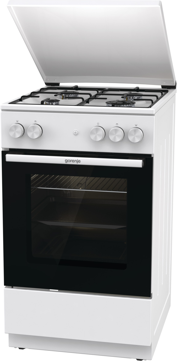 Gorenje GG5A14WJ gáztűzhely, elektromos szikragyújtás, 70L, fém dísztető, 50x59.4x85cm 