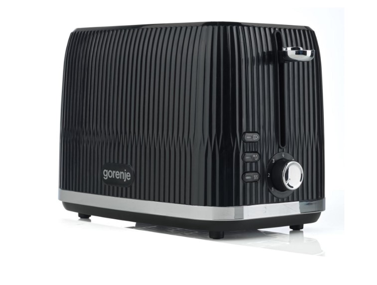 Gorenje T850DPB kenyérpirító, 2 szeletes, kicsúsztatható morzsatálcával, fekete