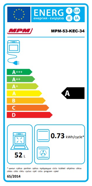 MPM MPM-53-KEC-34 kerámialapos elektromos tűzhely, fekete mélység: 55cm szélesség: 50cm MPM53KEC34