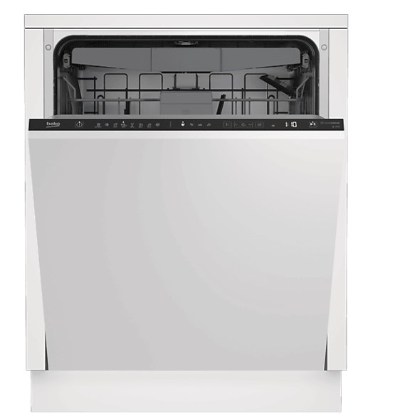 Beko BDIN38643C teljesen beépíthető mosogatógép,16 teríték, 3 kosár, automatikus ajtónyitás, 59.8x55x81.8 cm 