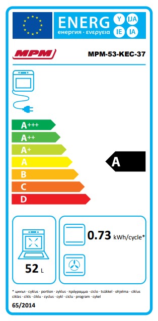 MPM MPM-53-KEC-37 kerámialapos elektromos tűzhely, 50x55x80 cm, MPM53KEC37
