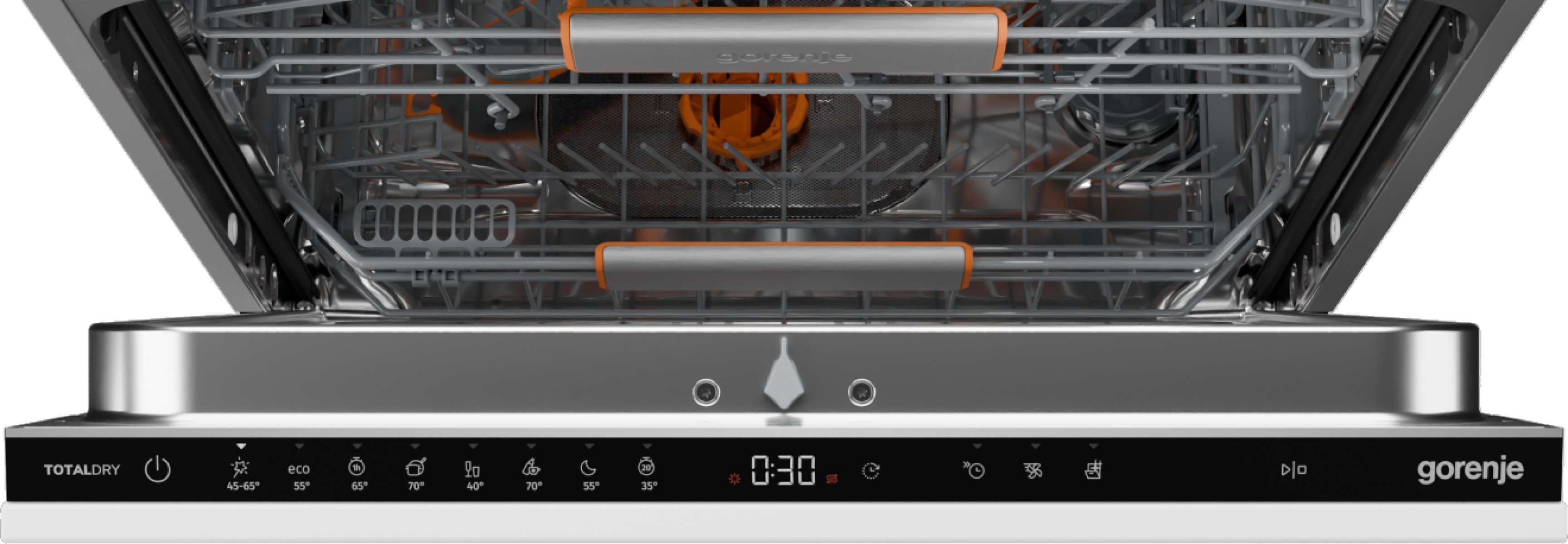Gorenje GV673B65 teljesen beépíthető mosogatógép, Power Drive inverter motor, 3 kosár, 16 teríték, automatikus ajtónyitás, 59.8x55.5x81.6 cm