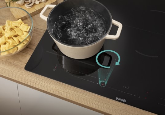 Gorenje GI8532BSCE 80cm beépíthető indukciós főzőlap,Bridge összekapcsolható főzőzónával,fekete,80x52x4.8cm,BigZone 23 cm Tökéletes megoldás a legnagyobb serpenyőkhöz