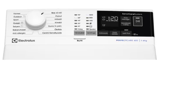 Electrolux EW6TN4262H felültöltős mosógép, 6kg, 40x60x89cm