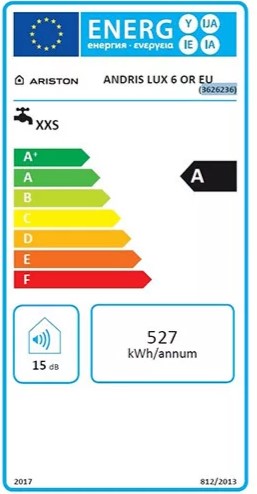 Ariston AN LUX 6 OR mosogató fölé helyezhető forróvíztároló,6L