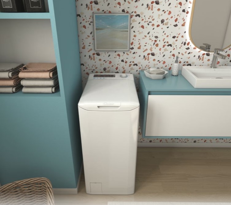 Candy CSTG282D2/1-S felültöltős mosógép, 8kg, Wifi+NFC, 41x60x86cm