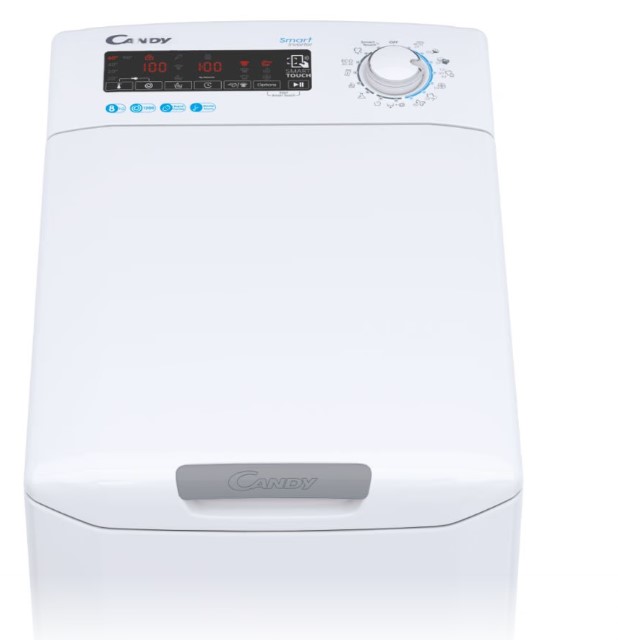 Candy CSTG 28TMV5/1-S felültöltős mosógép,8kg,inverter motor,Wifi+NFC 
