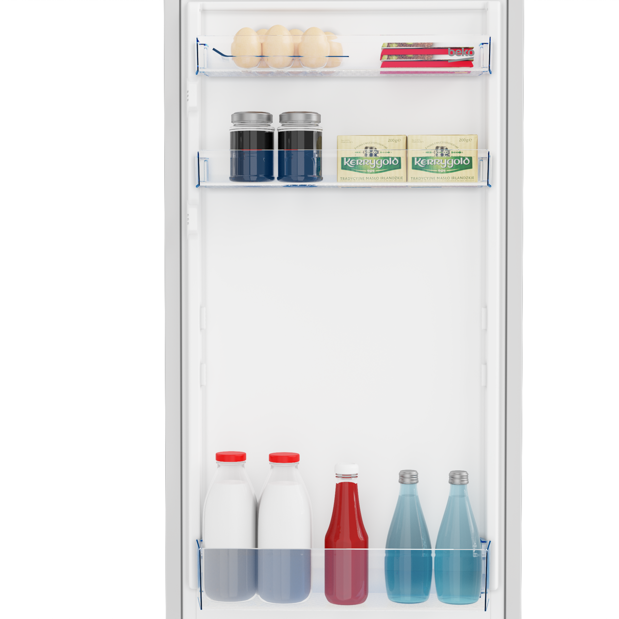 Beko BSSA210K4SN beépíthető egyajtós hűtőszekrény fagyasztóval, 121.5cm magas, 156/19L, 54x54.5x121.5 cm 