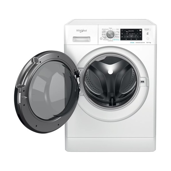 Whirlpool FFWDD 1076258 BV EU mosó-szárítógép 10/7kg, gőz, inverter motor, 59.5x60.5x85cm