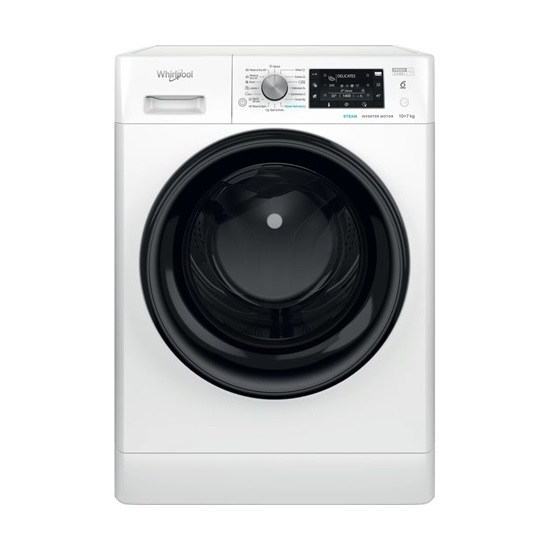 Whirlpool FFWDD 1076258 BV EU mosó-szárítógép 10/7kg, gőz, inverter motor, 59.5x60.5x85cm