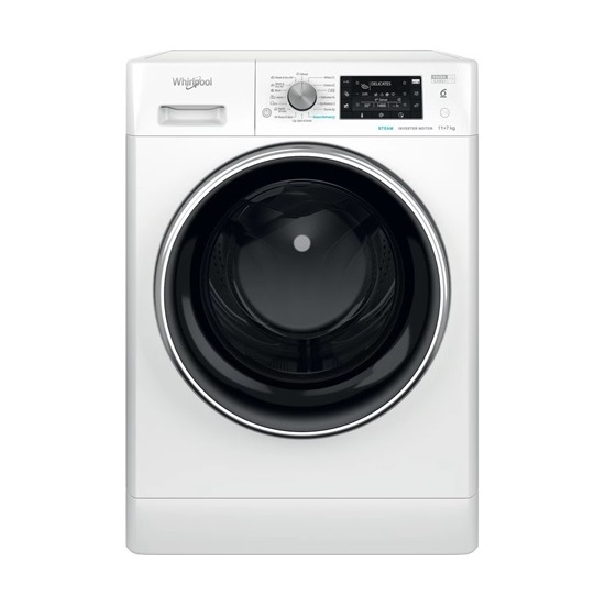 Whirlpool FFWDD 1176258 BCV EE mosó-szárítógép, 11/7kg, inverter motor, gőzfunkció, 59.5x60.5x85 cm