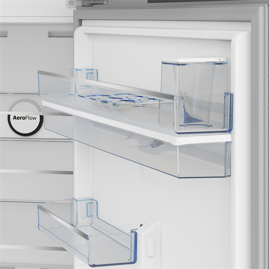 Beko B5RDNE504LDXB No Frost felülfagyasztós kombinált hűtőszekrény, 354/123L, 70x74.6x186.5 cm, csiszolt ezüst szín