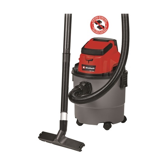 Einhell TC-VC 18/15 LI - SOLO akkus száraz és nedves porszívó, piros-szürke szín