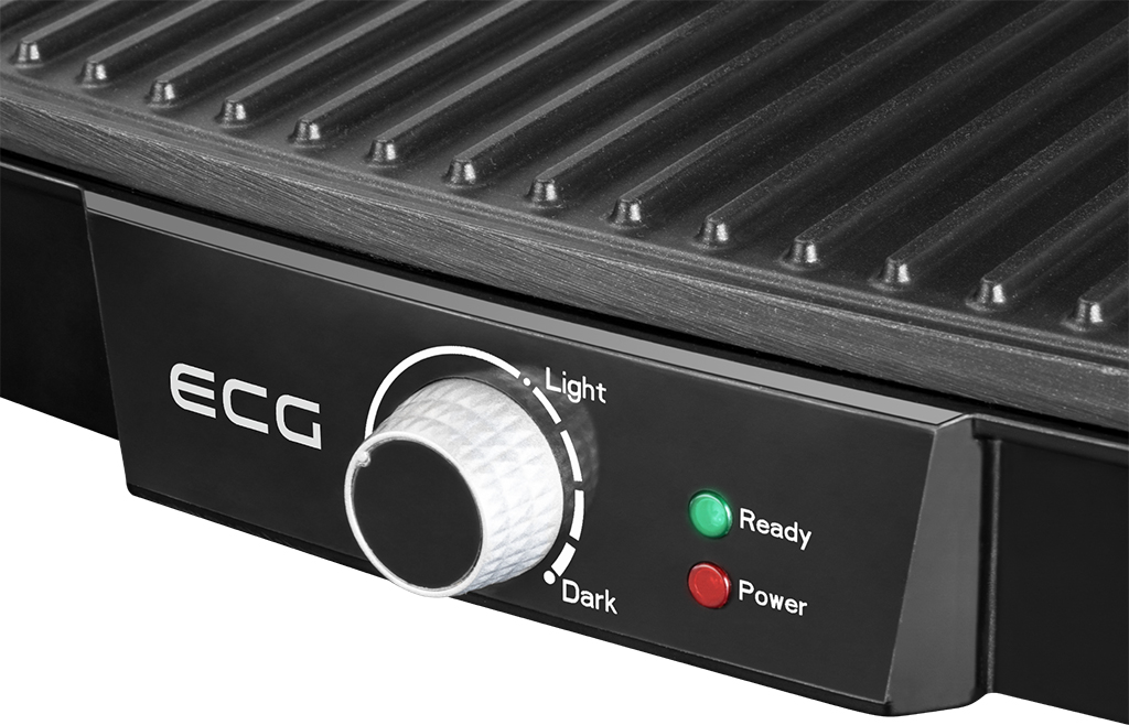 ECG KG 100 elektromos grill kontakt grill 3 üzemeltetési helyzet: grillezés, BBQ, sütés, 180°-ban kinyitható