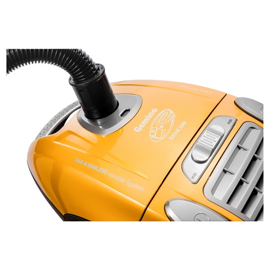 Sencor SVC900EUE3 porzsákos és porzsák nélküli porszívó,700W, fekete/sárga