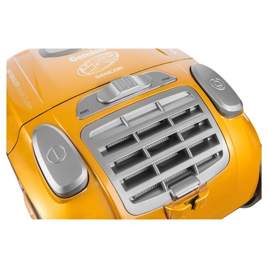 Sencor SVC900EUE3 porzsákos és porzsák nélküli porszívó,700W, fekete/sárga