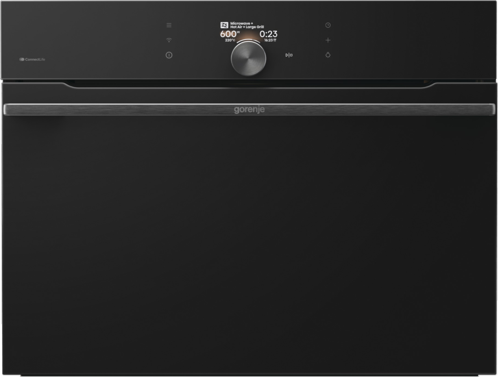 Gorenje BCM4058B beépíthető kompakt gőzpároló és kombinált sütő, WIFI, 59.5x54.6x45.5 cm, fekete 