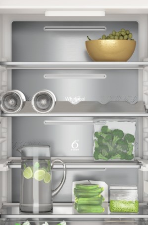 Whirlpool WHC20 T593 P Total No Frost beépíthető kombinált alulfagyasztós hűtőszekrény, 212/68L, 54x55x194 cm 