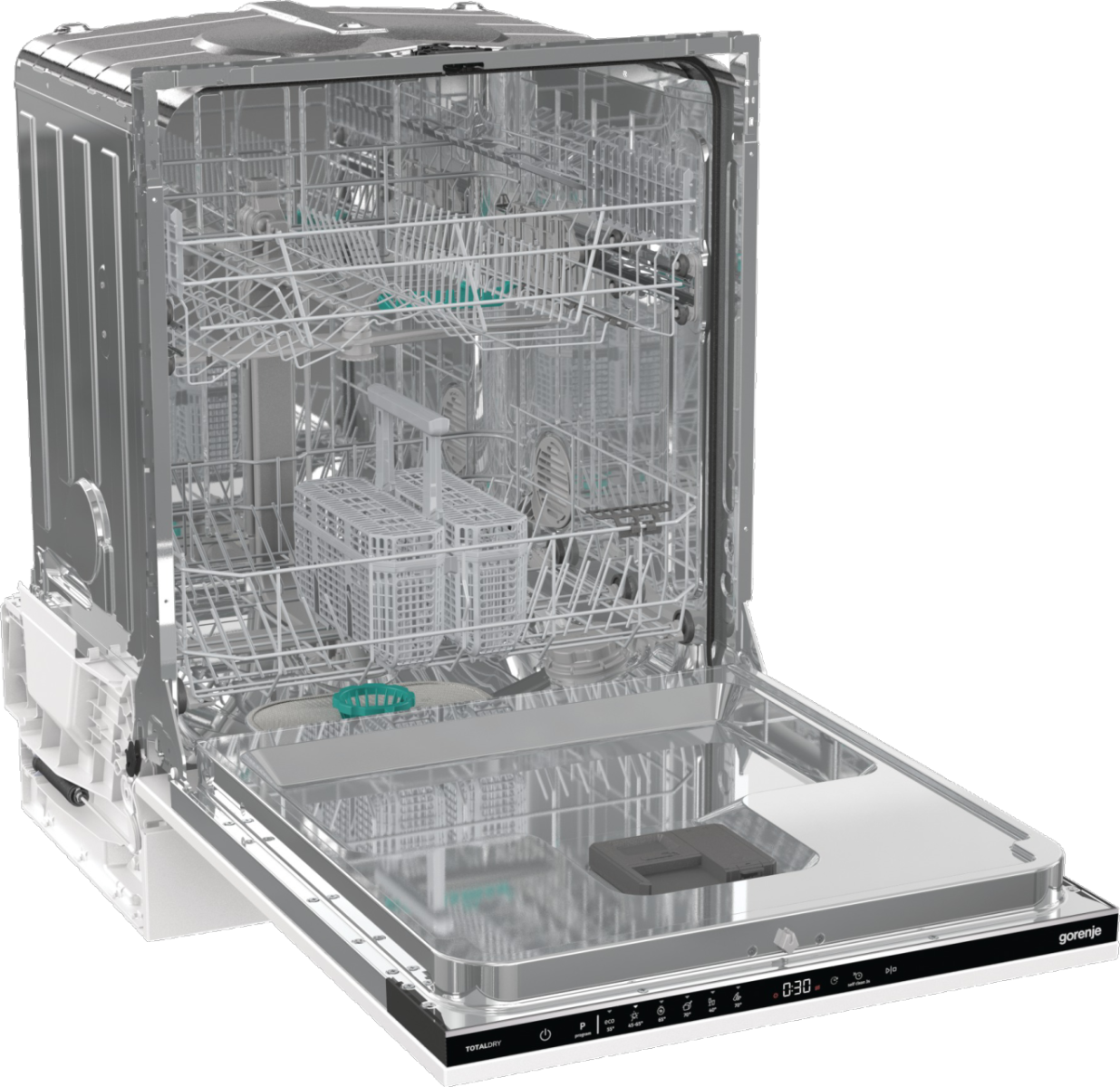Gorenje GV642D90 teljesen beépíthető mosogatógép, 14 terítékes, automatikus ajtónyitás, 59.8x55.5x81.6 cm 