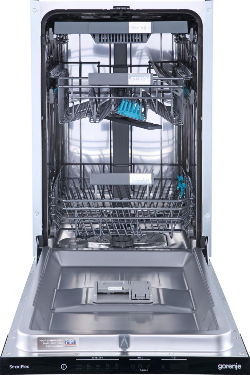 Gorenje GV541D10  teljesen beépíthető mosogatógép, 9 terítékes, inverteres Power Drive motor, automatikus ajtónyitás, 44.8x55x81.5 cm 