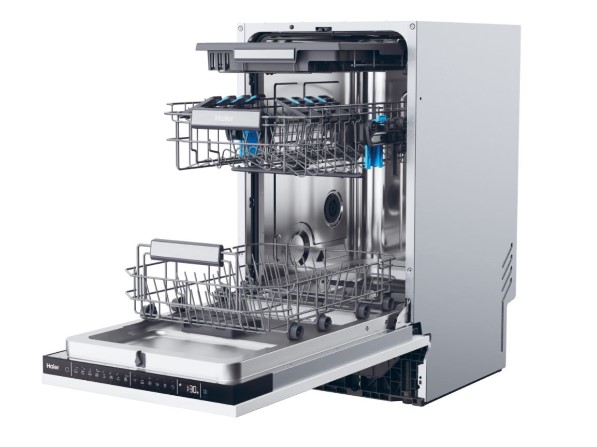 Haier XI1C3TB2FB teljesen beépíthető mosogatógép, 11 teríték, inverter motor, 3 kosár, automatikus ajtónyitás, WIFI, 44.8x57.5x81.6 cm