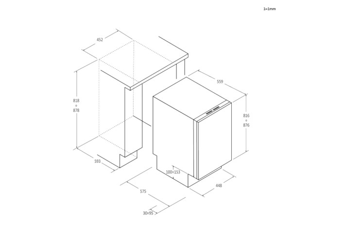 Haier XI1C3TB2FB teljesen beépíthető mosogatógép, 11 teríték, inverter motor, 3 kosár, automatikus ajtónyitás, WIFI, 44.8x57.5x81.6 cm
