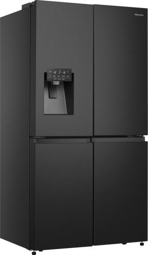 Hisense RQ760N4SBFE Total No Frost side by side hűtőszekrény francia ajtós kialakítással, 352/232L, WIFI, inverteres kompresszor, 91.4x72.5x178.5 cm, fekete 