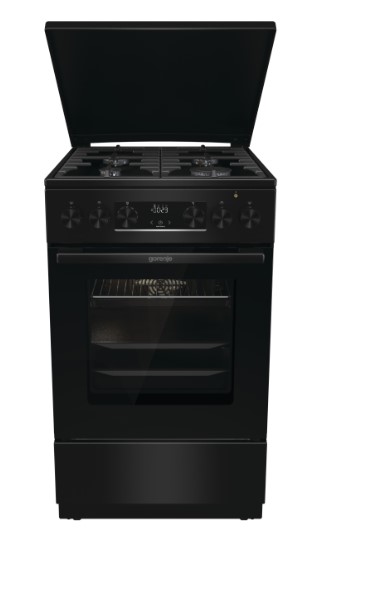 Gorenje MEKS5141BM fekete kombinált tűzhely gőzfunkcióval, 70L, 50x59.4x85 cm 