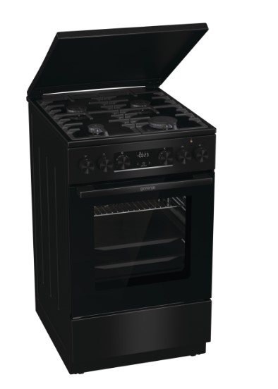 Gorenje MEKS5141BM fekete kombinált tűzhely gőzfunkcióval, 70L, 50x59.4x85 cm 